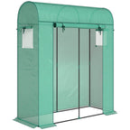 6' x 2' x 6.6' Mini Greenhouse with Roll-up Door, Green