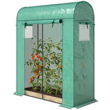 6' x 2' x 6.6' Mini Greenhouse with Roll-up Door, Green