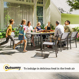 63"-94.5" Extendable Patio Dining Table for 6-8 People