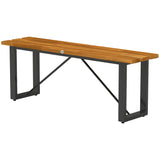 47" 2-Person Acacia Wood Outdoor Bench, Teak