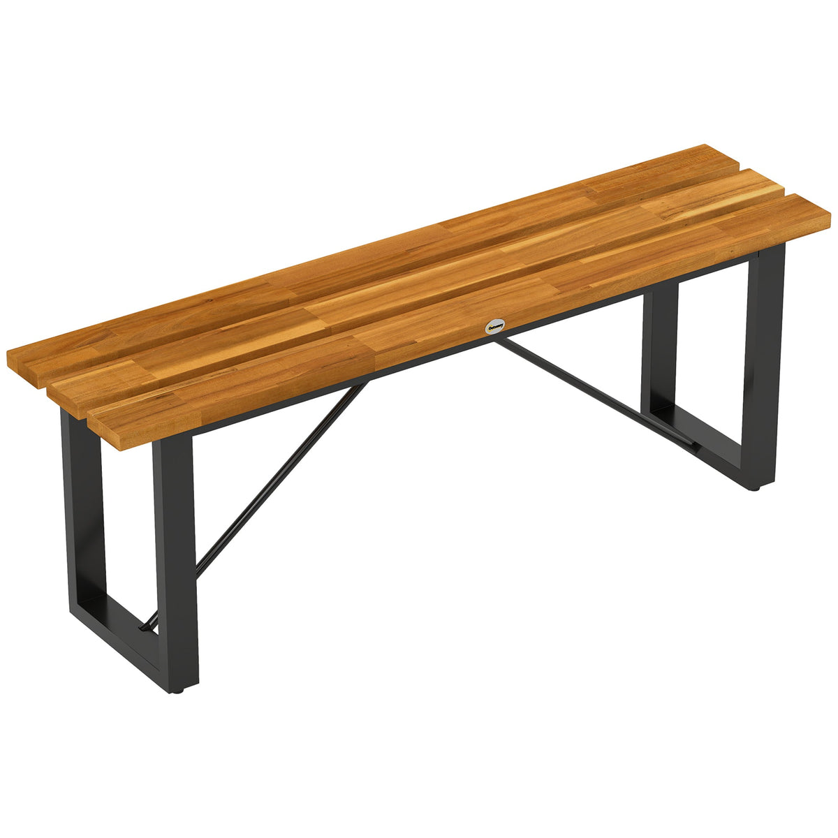 47" 2-Person Acacia Wood Outdoor Bench, Teak