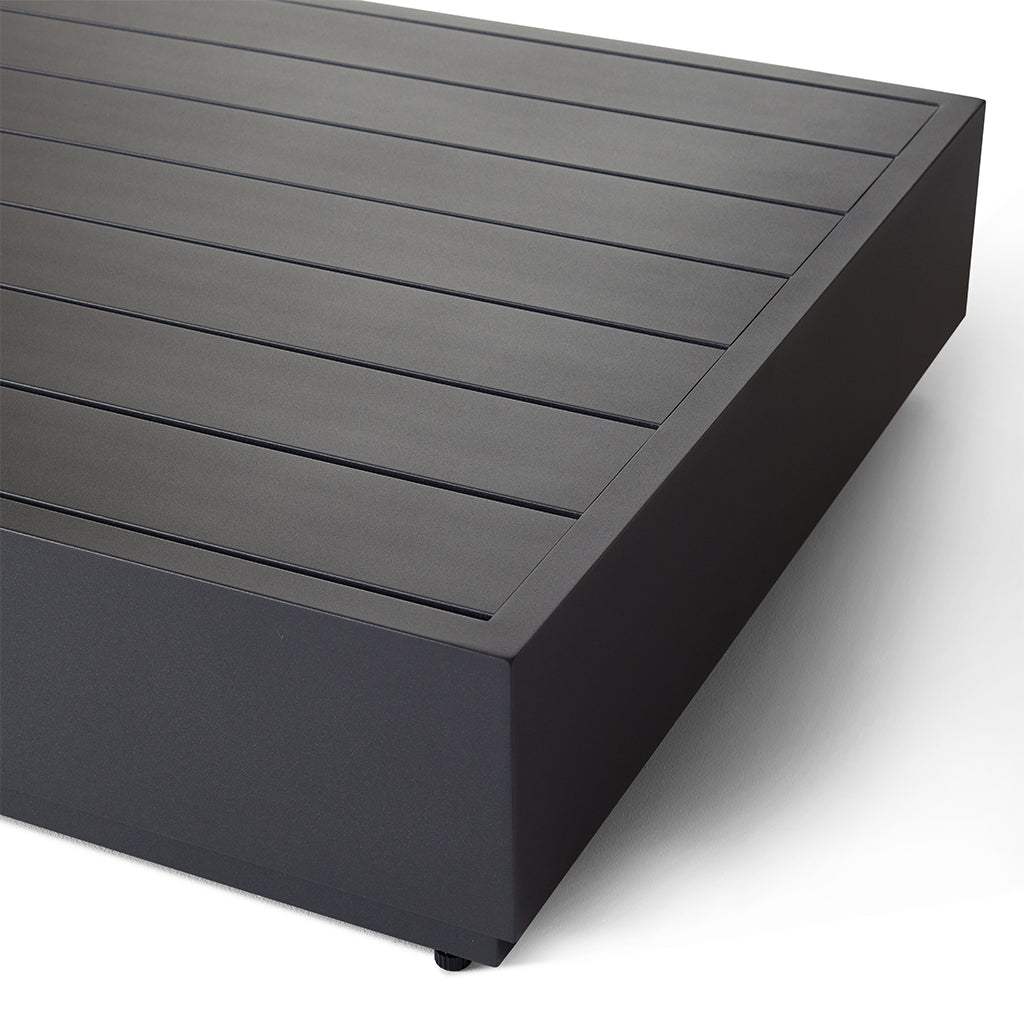 Sonora Coffee Table in Charcoal Aluminum
