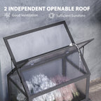 35.5" x 22.5" x 38.25" Raised Garden Bed Greenhouse, Gray