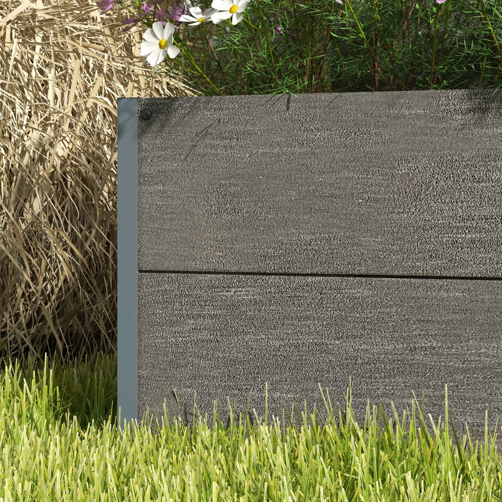28" x 15" x 59" Raised Garden Bed with Trellis, Dark Grey