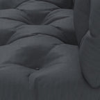 2-Seater Outdoor Seat & Back Cushions, 6" Thick for Pallet Loveseat, Dark Grey