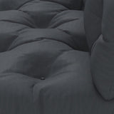 2-Seater Outdoor Seat & Back Cushions, 6" Thick for Pallet Loveseat, Dark Grey