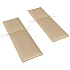 2-Piece Outdoor Lounge Chair Cushions, 76" x 23", Beige