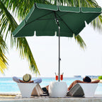 6.5 x 4ft Rectangle Patio Umbrella with Aluminum Pole and Tilt, Green