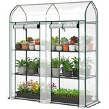 3-Tier Mini Greenhouse, 56.3" x 18.1" x 65", Clear