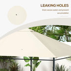 10' x 13' Gazebo Replacement Canopy Top Cover, Cream White