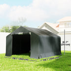10' x 10' Portable Storage Shed with Roll-up Door, Dark Grey