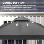 10' x 10' Soft Top Gazebo with Mosquito Netting, Dark Grey