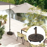 46 lbs Patio Umbrella Base with Wheels, Bronze