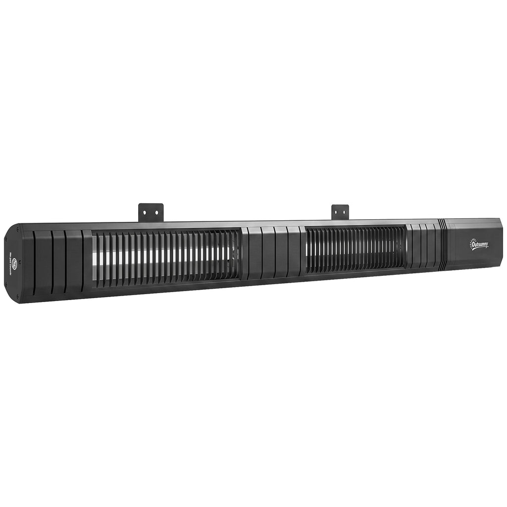 3000 W Electric Infrared Patio Heater, Wall-Mounted with 9 Heat Settings, Black
