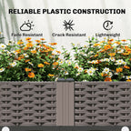 Raised Garden Bed with Arch Trellis, Wheels and Self-Watering Design