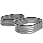 2pcs 4 x 3 x 1 ft Galvanized Raised Garden Beds, Silver