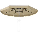 10ft Patio Umbrella with Push Button Tilt and Crank, Khaki