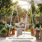 Hammock Chair Stand with Steel Frame, 330 LBS Capacity, White