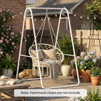 Hammock Chair Stand with Steel Frame, 330 LBS Capacity, White