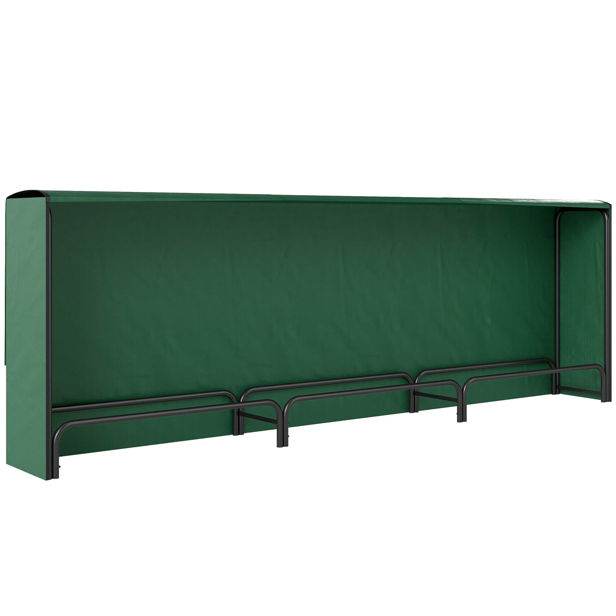 10 ft Heavy Duty Firewood Rack with Waterproof Cover & Steel Chains, Dark Green