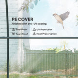 3 x 2 x 2 m Polytunnel Greenhouse with Roll-up Door, Clear