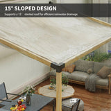 6 PCS Pergola Kit for 4" x 4" Lumber with 15° Slanted Roof, Black