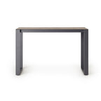 Ventura 66" Bar Table in Charcoal - Ceramic-Style Glass Top