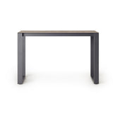 Ventura 66" Bar Table in Charcoal - Ceramic-Style Glass Top