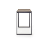 Ventura 66" Bar Table in Charcoal - Ceramic-Style Glass Top