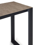 Ventura 66" Bar Table in Charcoal - Ceramic-Style Glass Top