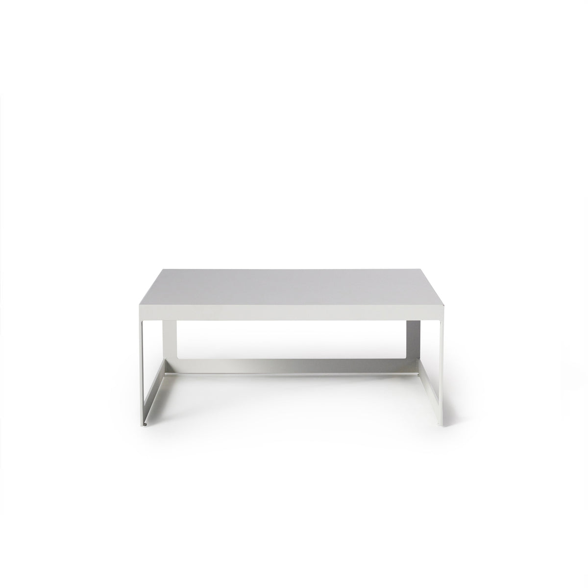 Vista 36" White Square Coffee Table