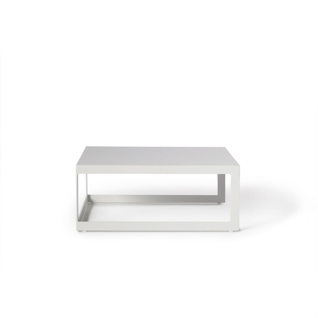 Vista 36" White Square Coffee Table