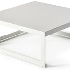 Vista 36" White Square Coffee Table