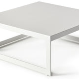 Vista 36" White Square Coffee Table