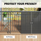 2pcs Plastic Privacy Screening Fence, 1 m x 5 m, Dark Grey
