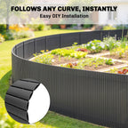 2pcs Plastic Privacy Screening Fence, 1 m x 5 m, Dark Grey