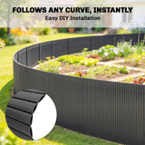 2pcs Plastic Privacy Screening Fence, 1 m x 5 m, Dark Grey
