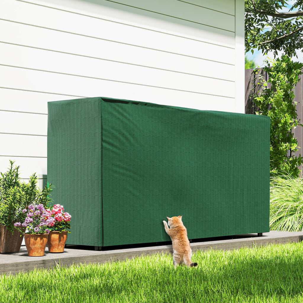 Heavy-Duty Firewood Rack with Waterproof Cover in Dark Green, 78.7" x 14.2" x 39"