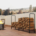Heavy-Duty Firewood Rack with Waterproof Cover in Dark Green, 78.7" x 14.2" x 39"