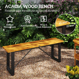 47" 2-Person Acacia Wood Outdoor Bench, Teak