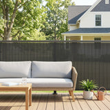 2pcs Plastic Privacy Screening Fence, 1 m x 5 m, Dark Grey