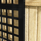 Galvanized Raised Garden Bed with Trellis, 35" x 16" x 70", Black