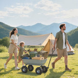 Steel Garden Cart with 10" Pneumatic Tires, 551 lbs Capacity, Grey