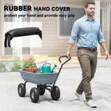 Steel Garden Cart with 10" Pneumatic Tires, 551 lbs Capacity, Grey
