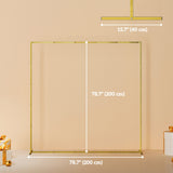 6.6ft Square Wedding Arch Backdrop Stand with Stakes, Gold