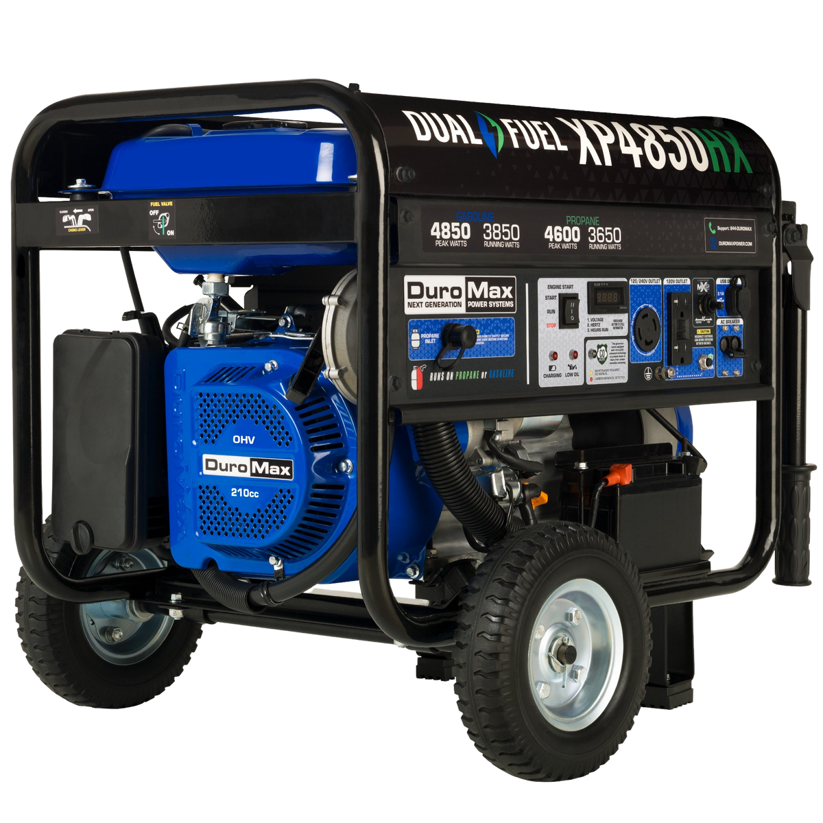 3850W/4850W Dual Fuel Electric Start Generator with CO Alert - New