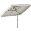 118.1" x 78.7" Patio Umbrella with Crank Handle and Adjustable Angle, White