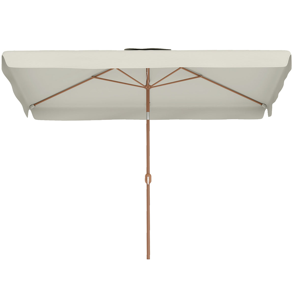 118.1" x 78.7" Patio Umbrella with Crank Handle and Adjustable Angle, White