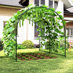 7.1FT Garden Arch Trellis with Climbing Net for Outdoor Plants