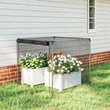 4' x 4' Crop Cage with Zippered Door and Steel Frame, Black